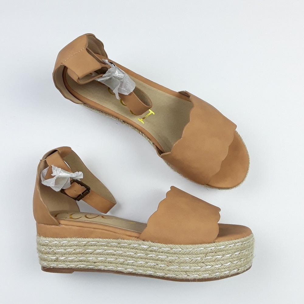 Woven Ankle Strap Platform Sandals